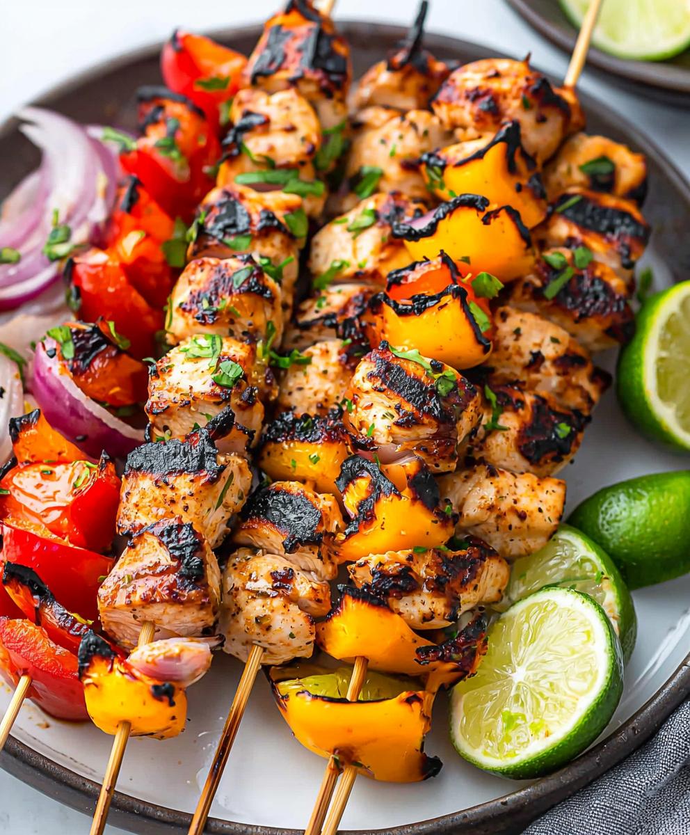 Brochettes de poulet coco citron