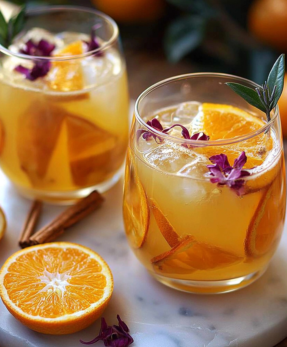 Orangeade cannelle miel fleur d'oranger