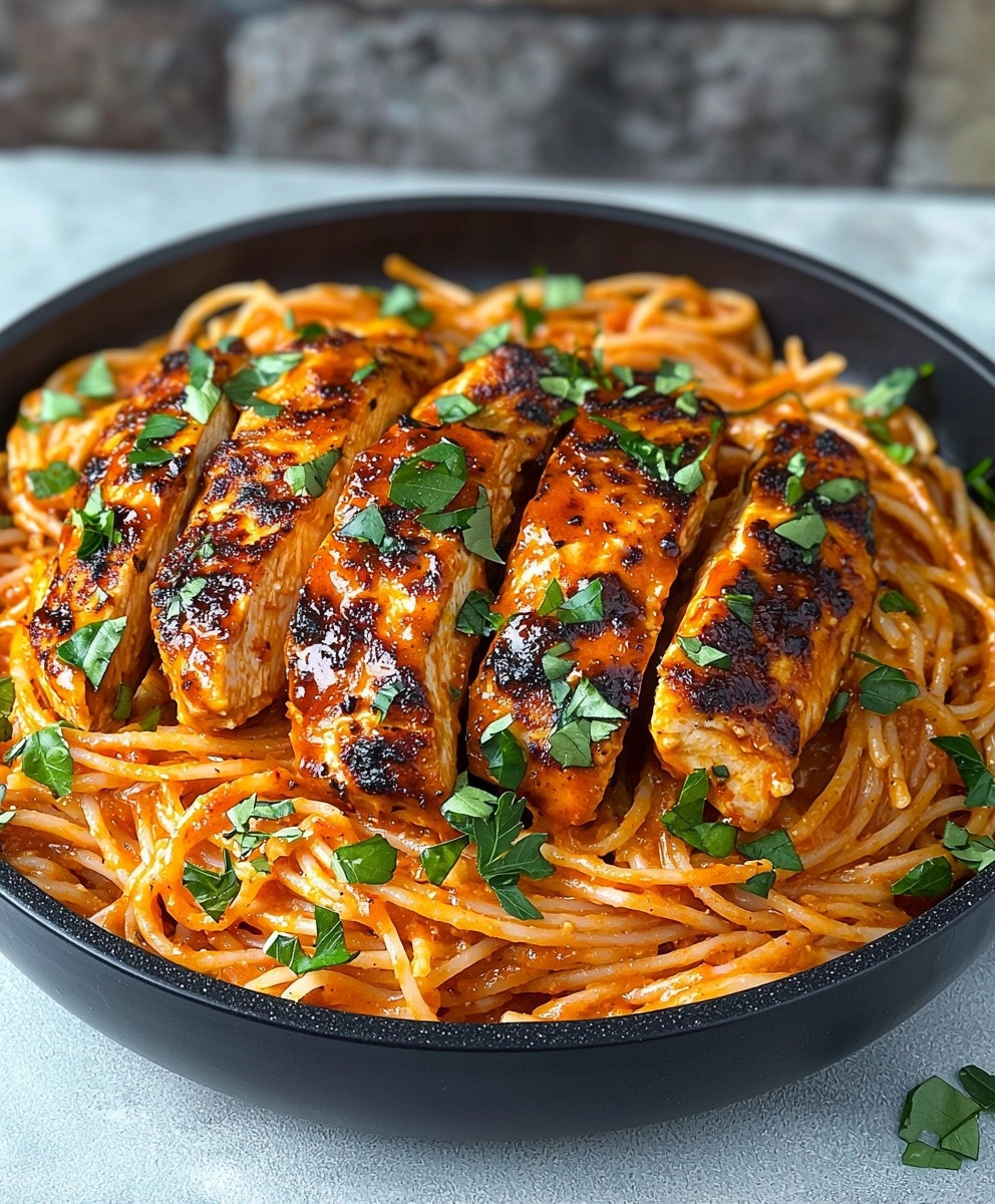 Pâtes au poulet chipotle