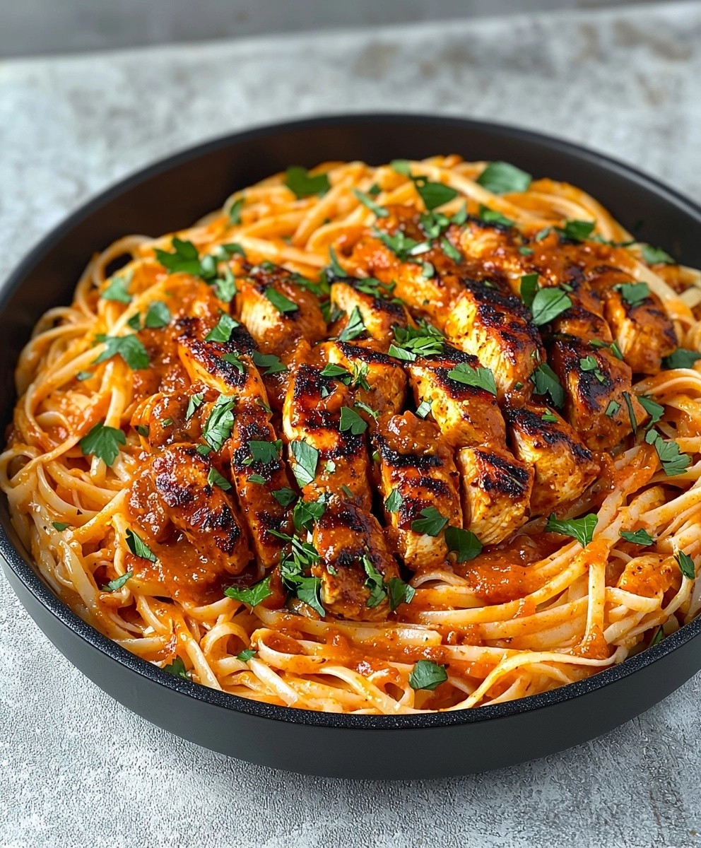 Pâtes au poulet chipotle