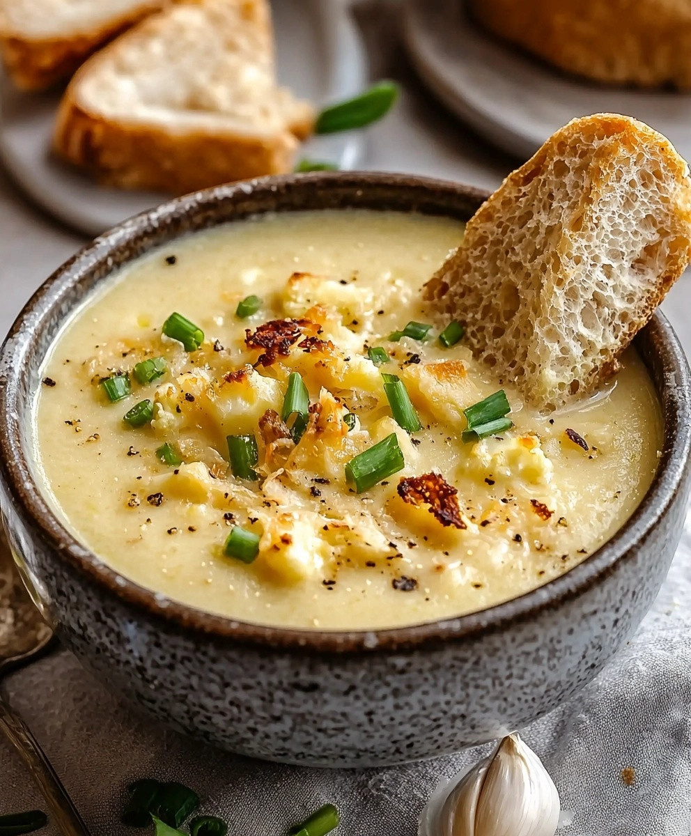 Soupe chou-fleur rôti cheddar