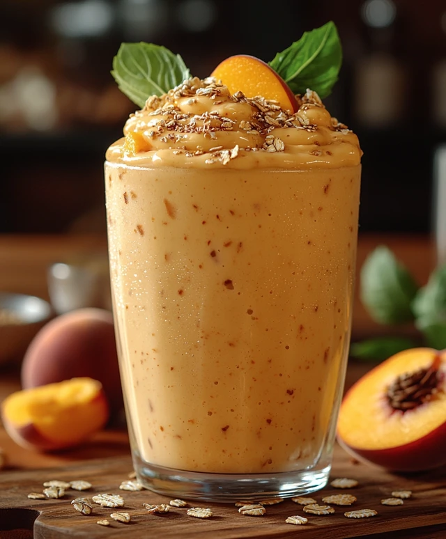 Smoothie avoine pêche