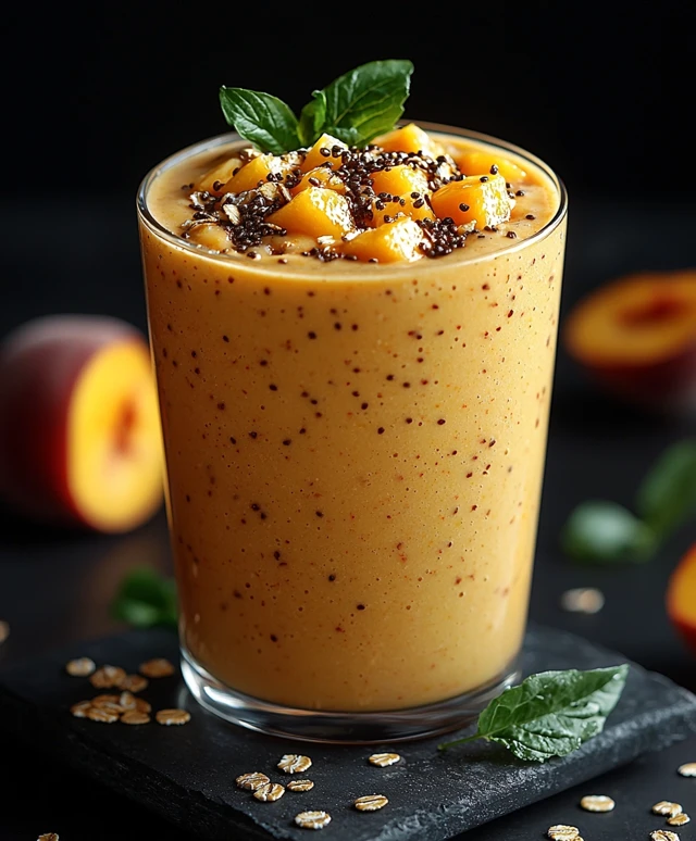Smoothie avoine pêche