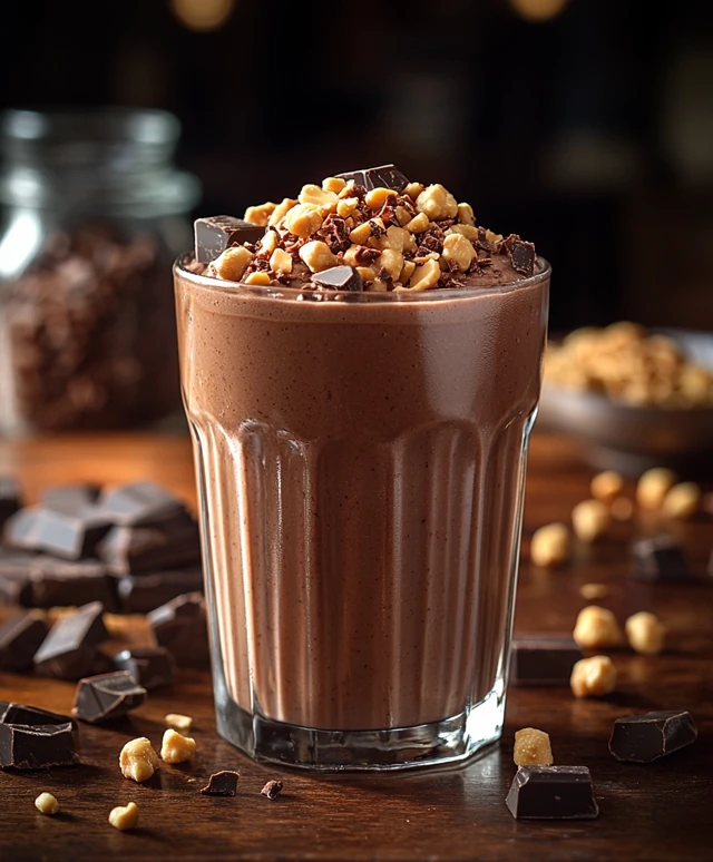 Shake protéiné chocolat cacahuète