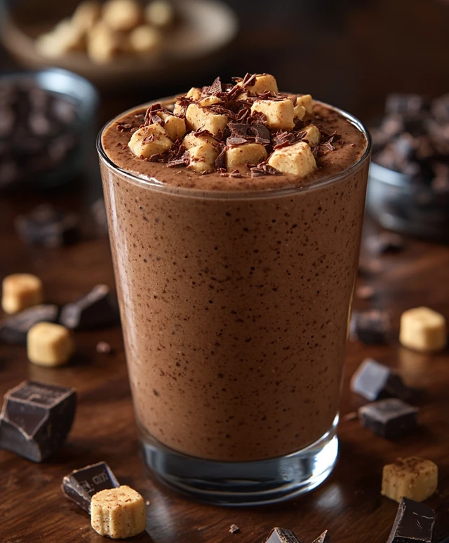 Shake protéiné chocolat cacahuète