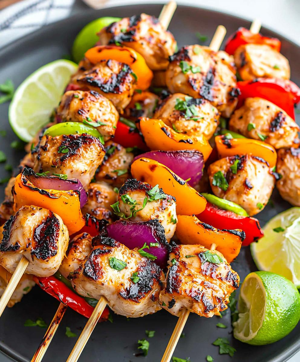 Brochettes de poulet coco citron