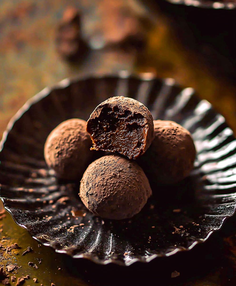 Truffes chocolat rhum faciles