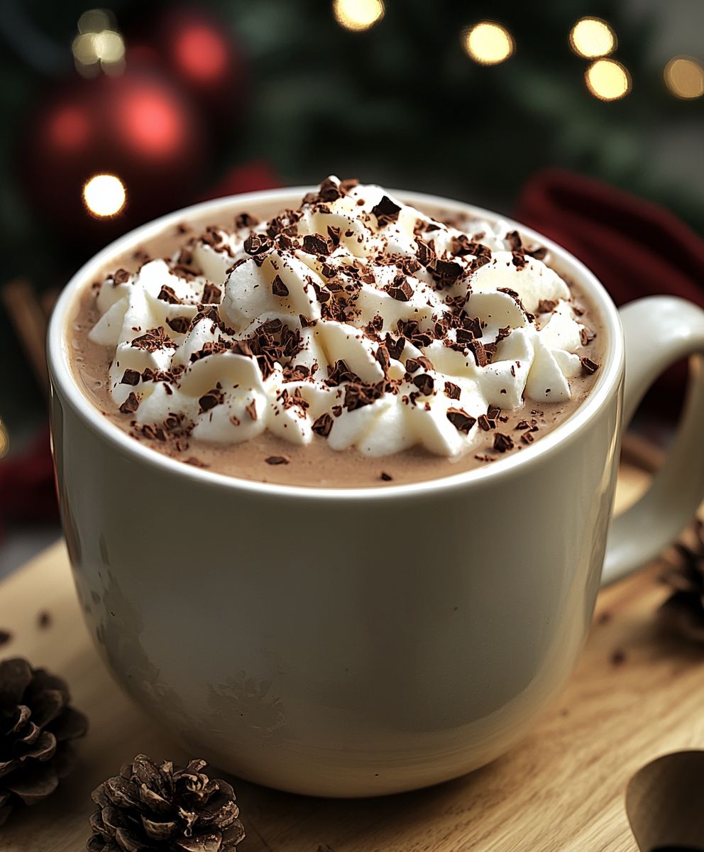 Chocolat chaud crémeux mijoteuse Noël