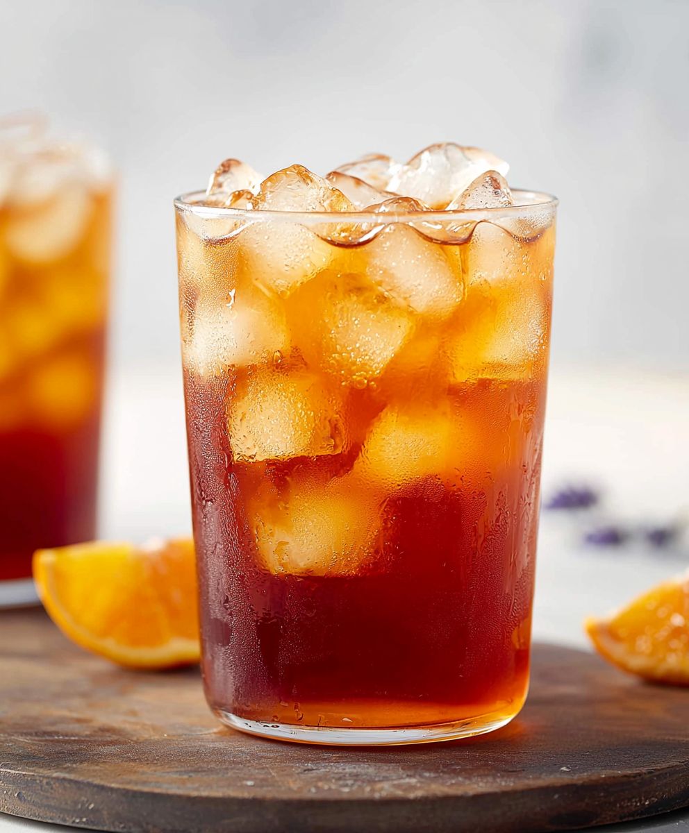 Thé noir glacé lavande