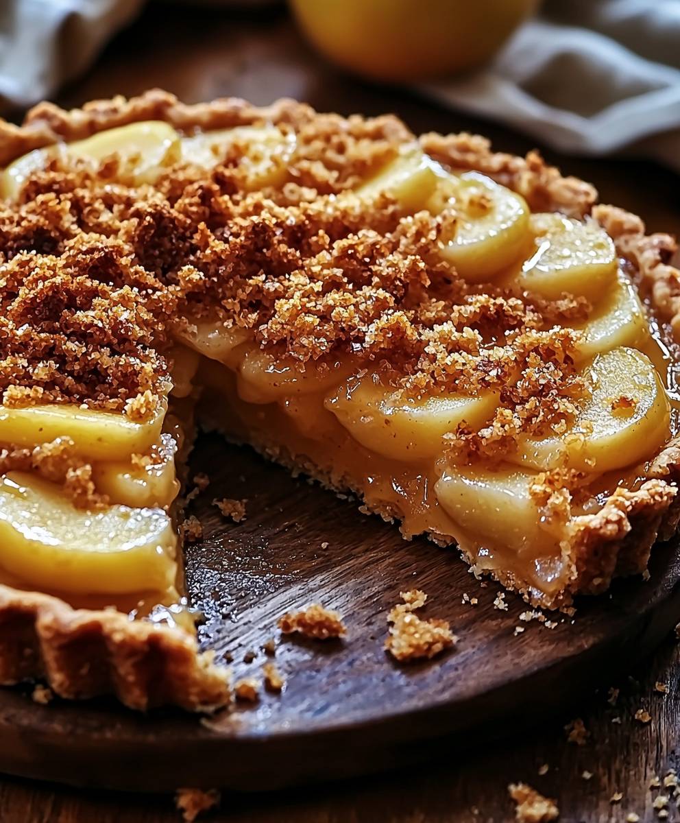 Tarte crumble aux pommes