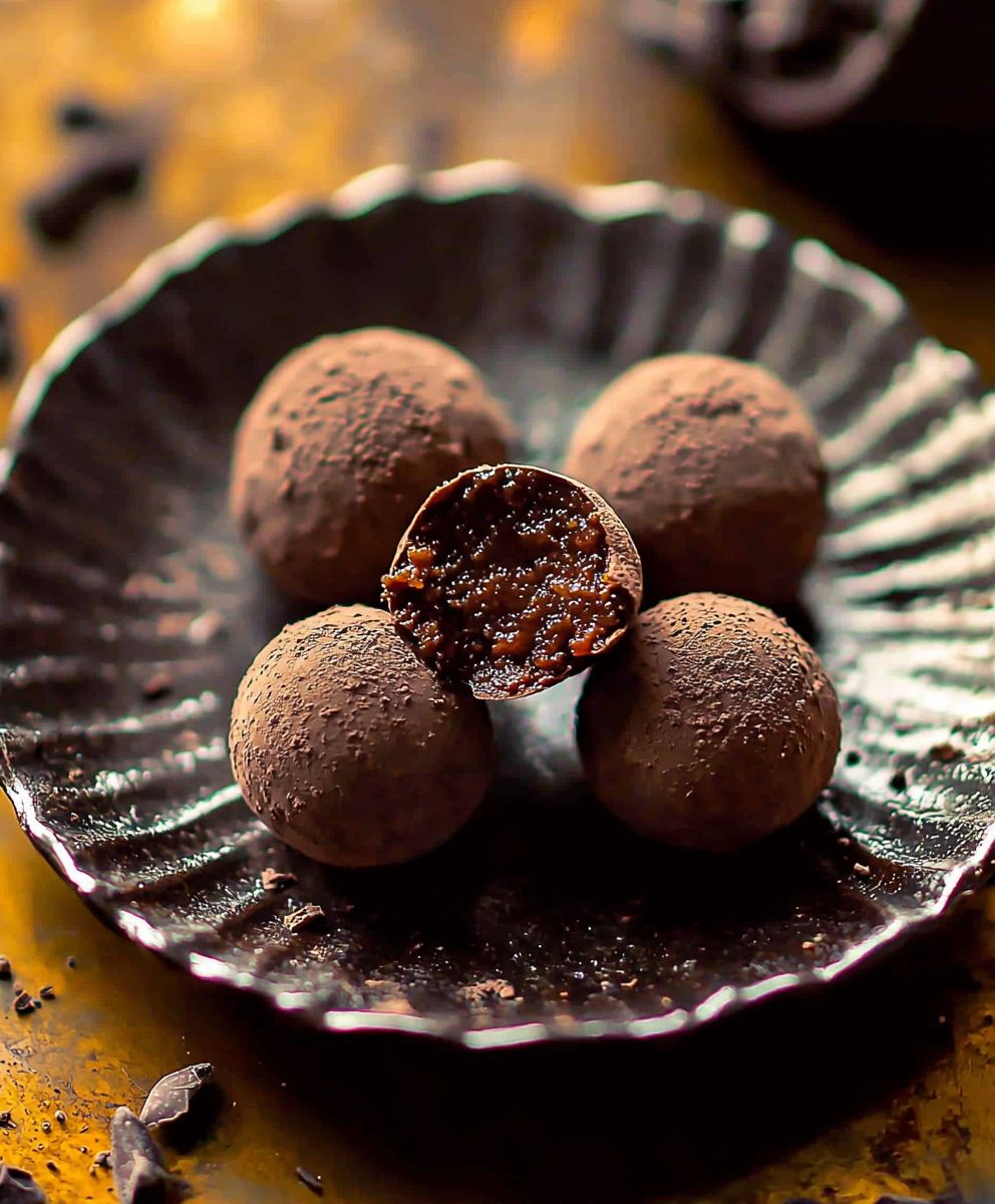 Truffes chocolat rhum faciles