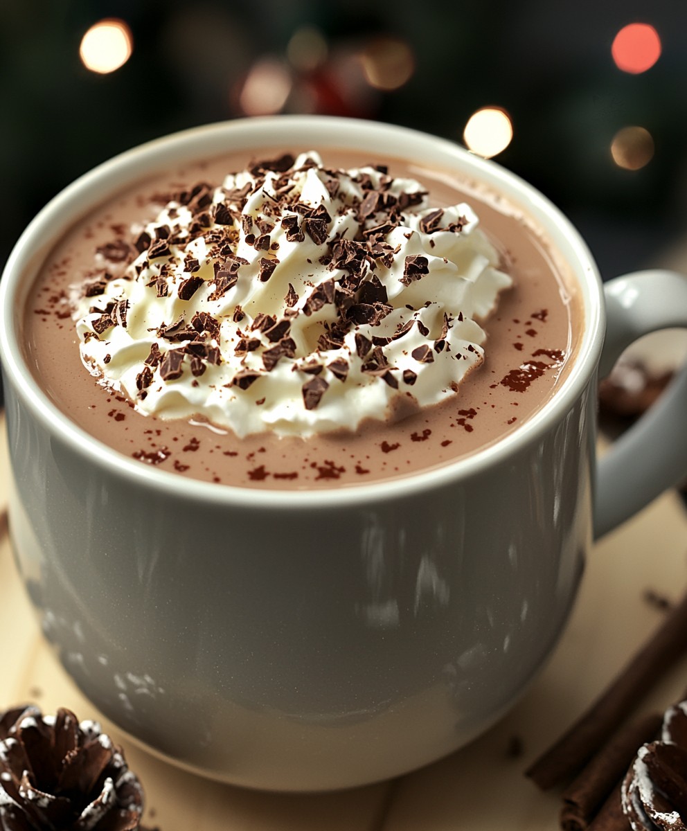 Chocolat chaud crémeux mijoteuse Noël