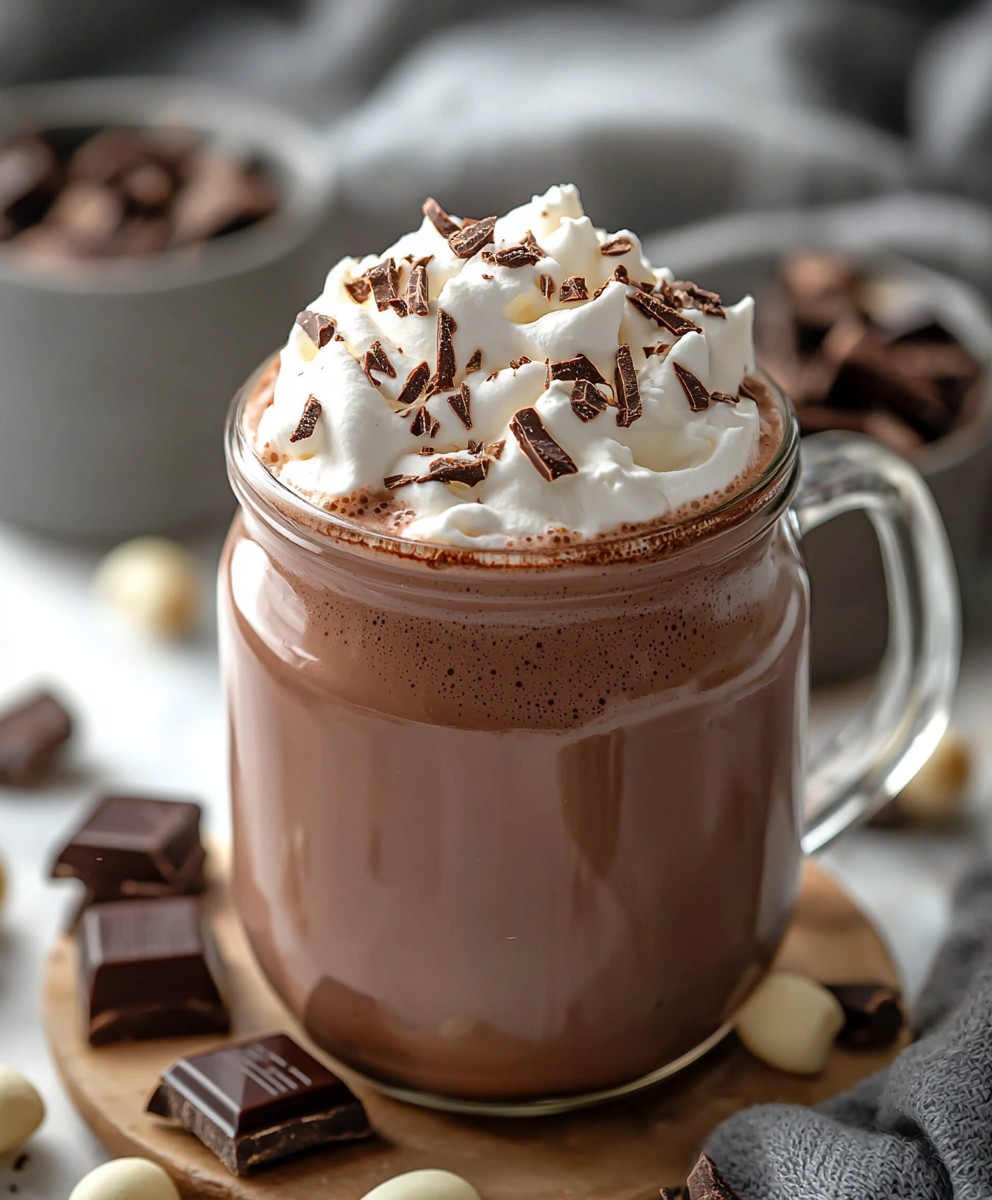 Chocolat chaud fouetté