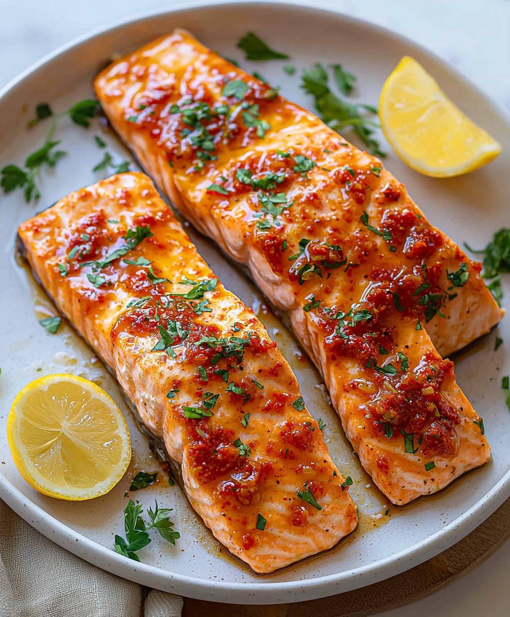 Saumon glacé harissa