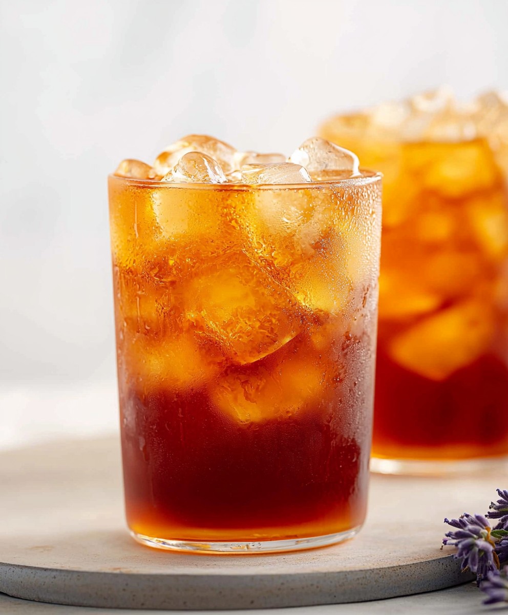 Thé noir glacé lavande