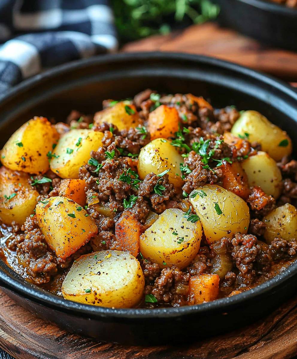 Cocotte hobo boeuf haché pommes terre