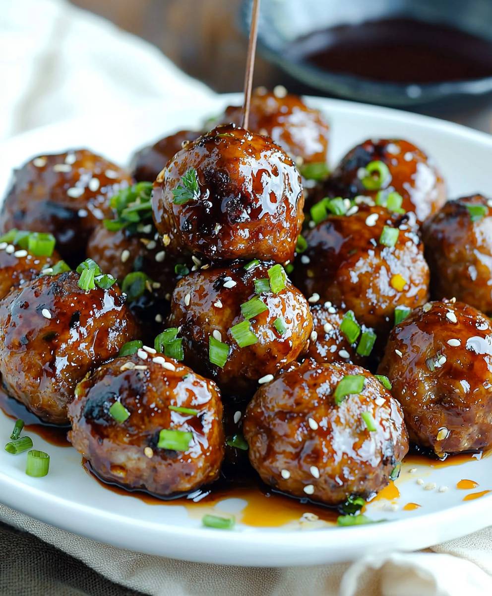Boulettes de viande teriyaki
