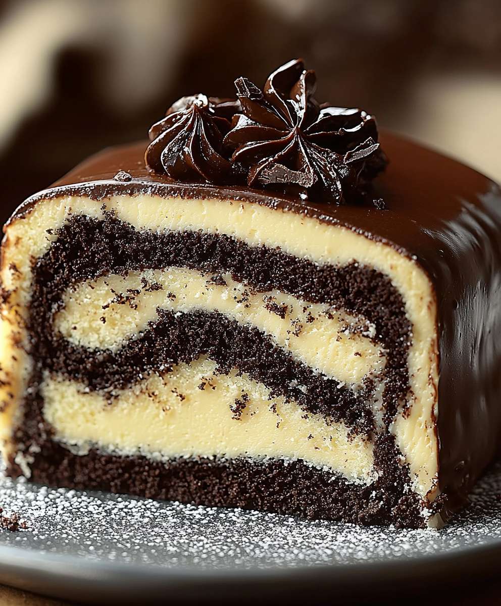 Gateau marbre chocolat vanille