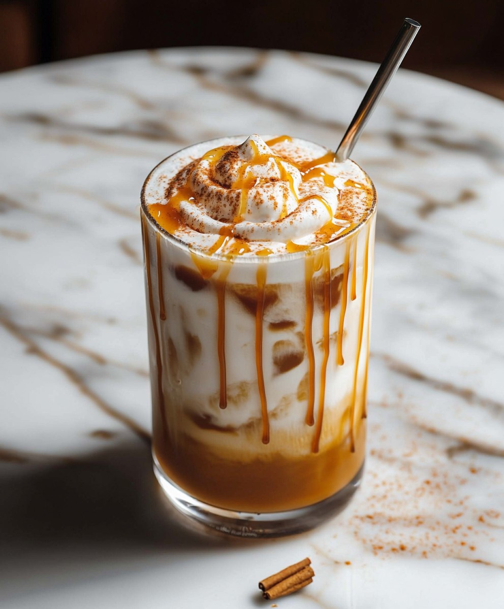 Latte glacé caramel miel cannelle