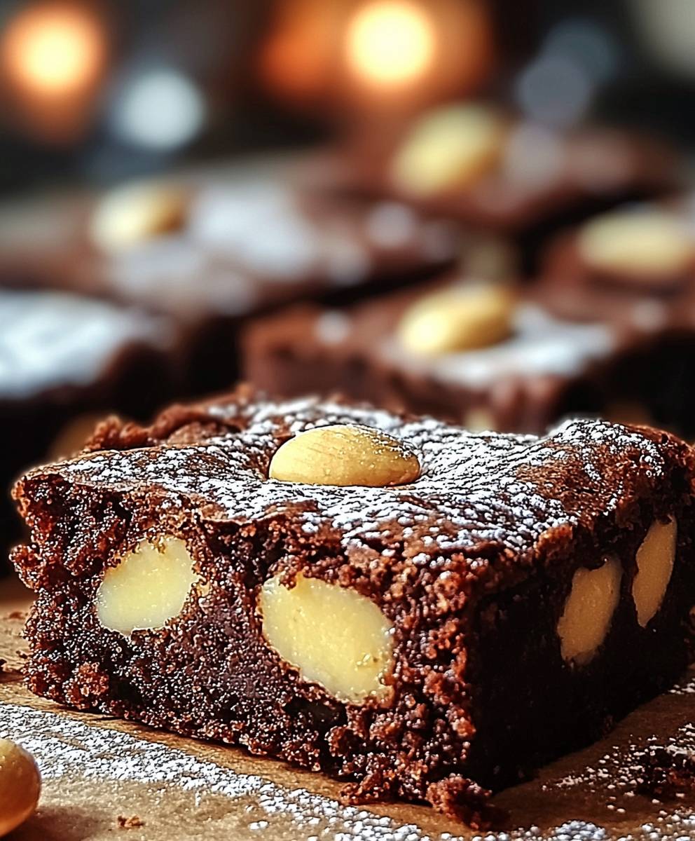 Frangipane brownies amandes rhum