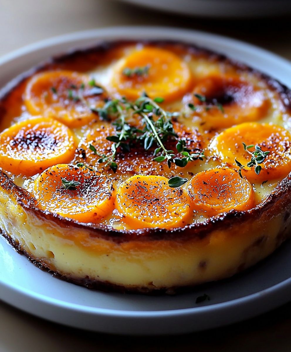 Clafoutis salé patates douces poireaux