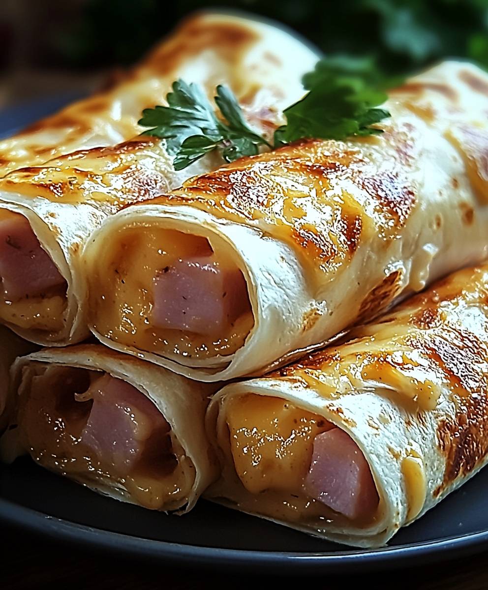 Wraps gratinés jambon fromage