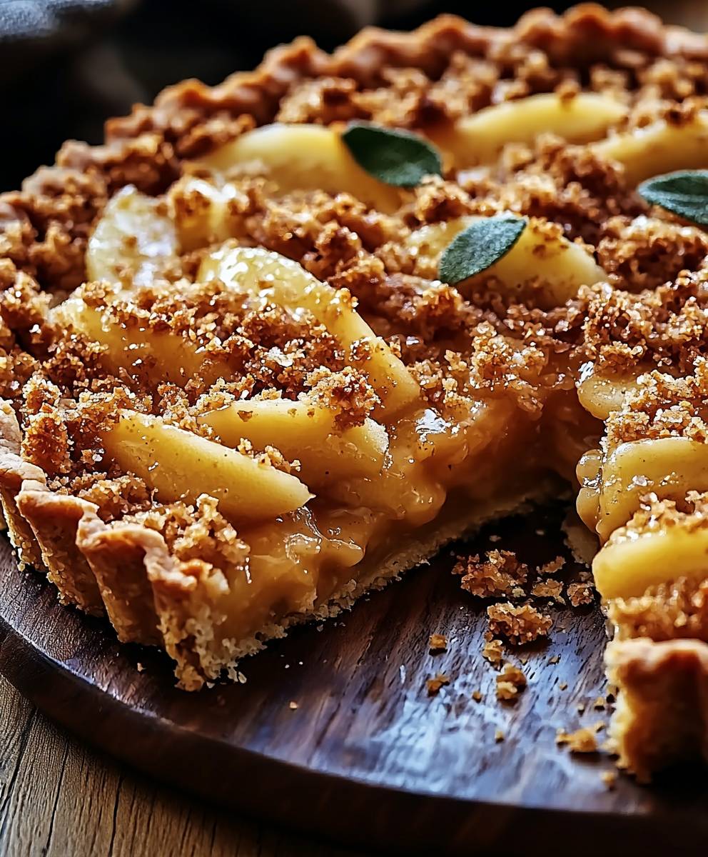 Tarte crumble aux pommes