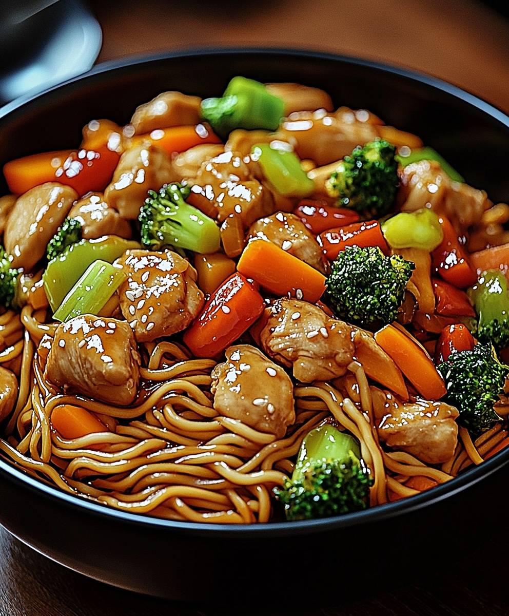 Lo Mein au poulet facile