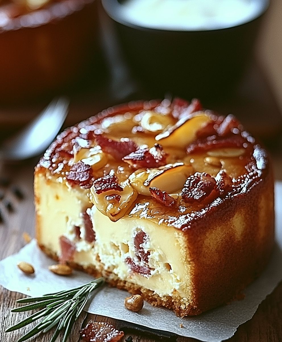 Cake au lard fumé chèvre frais
