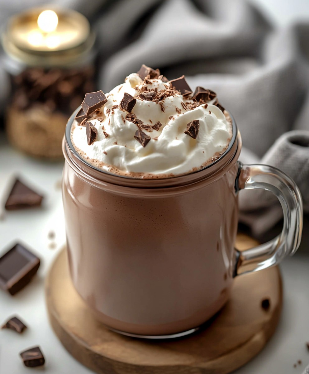 Chocolat chaud fouetté