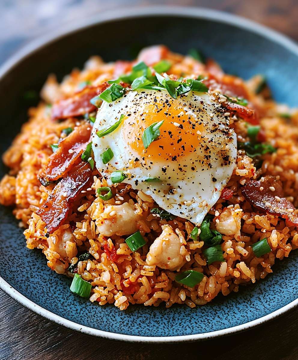 Riz frit bacon kimchi