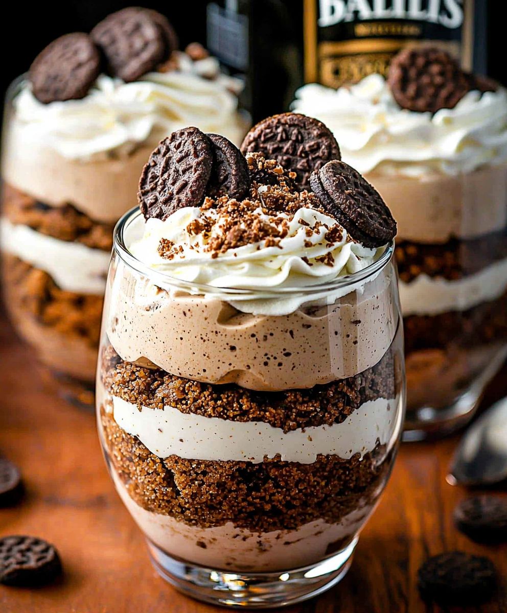 Parfaits biscuits crème Baileys