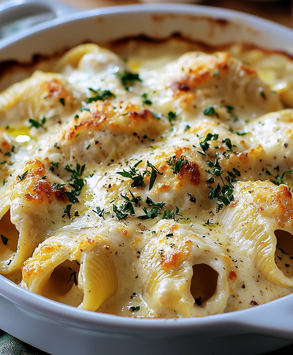 Coquilles farcies poulet Alfredo