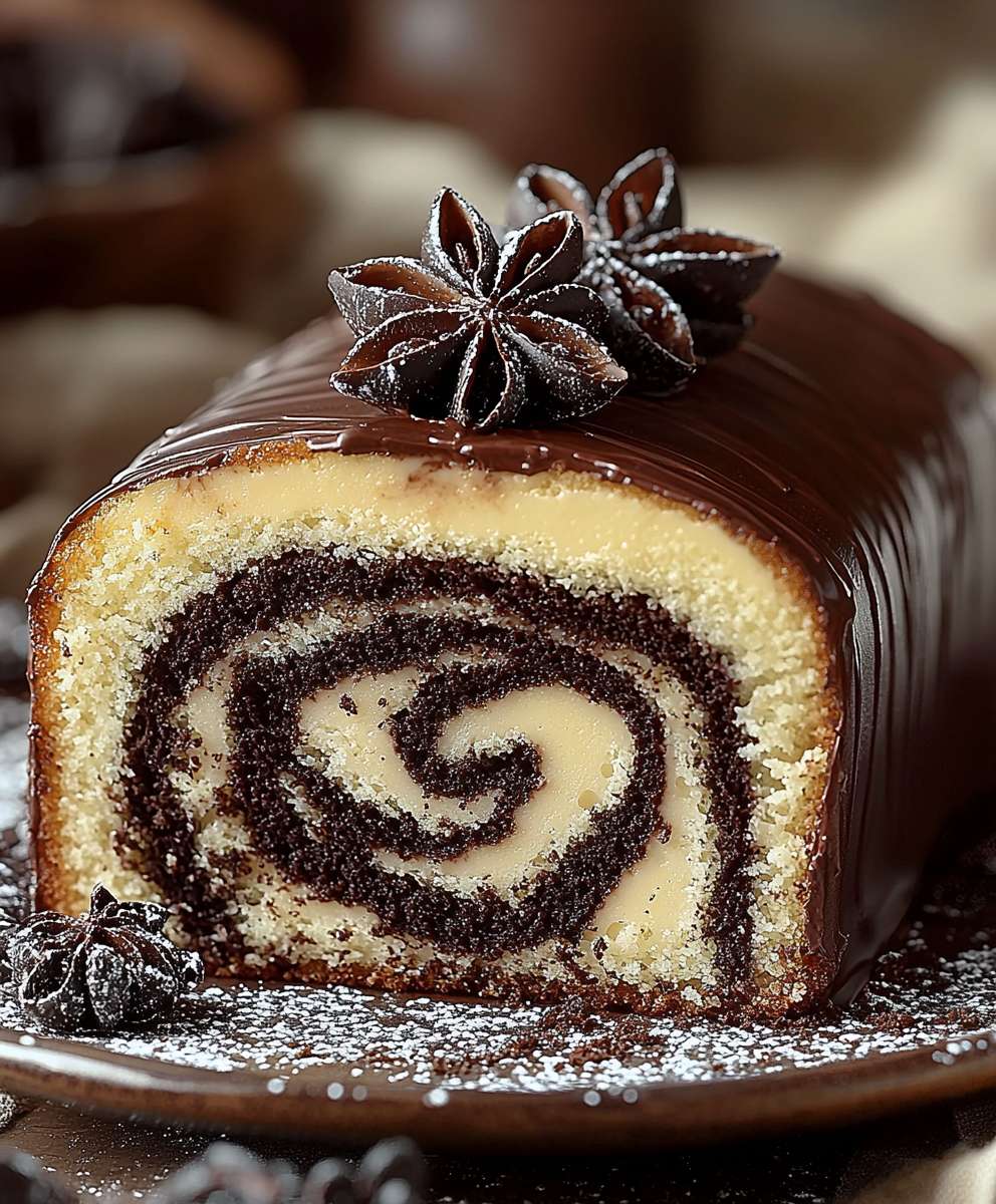 Gateau marbre chocolat vanille