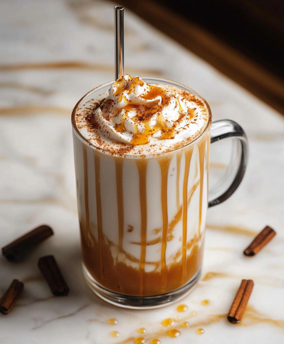 Latte glacé caramel miel cannelle