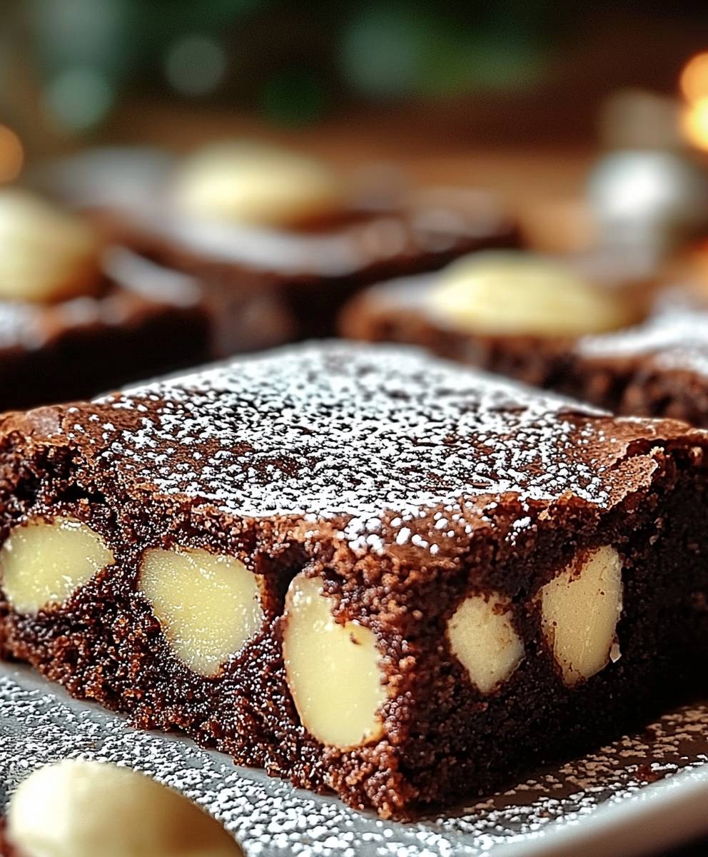 Frangipane brownies amandes rhum