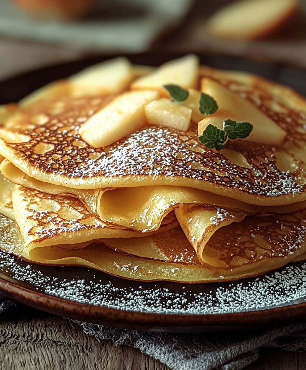 Crêpe alsacienne épaisse aux pommes