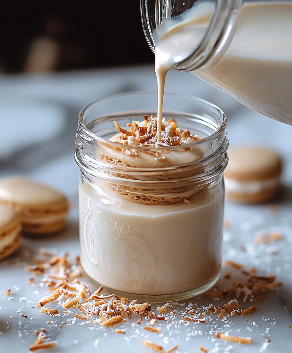 Crème café maison macaron coco