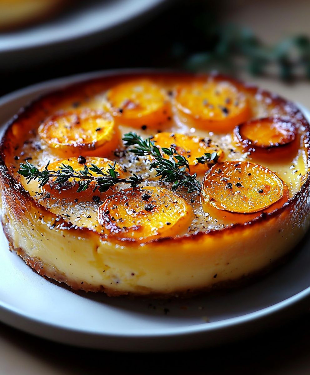 Clafoutis salé patates douces poireaux