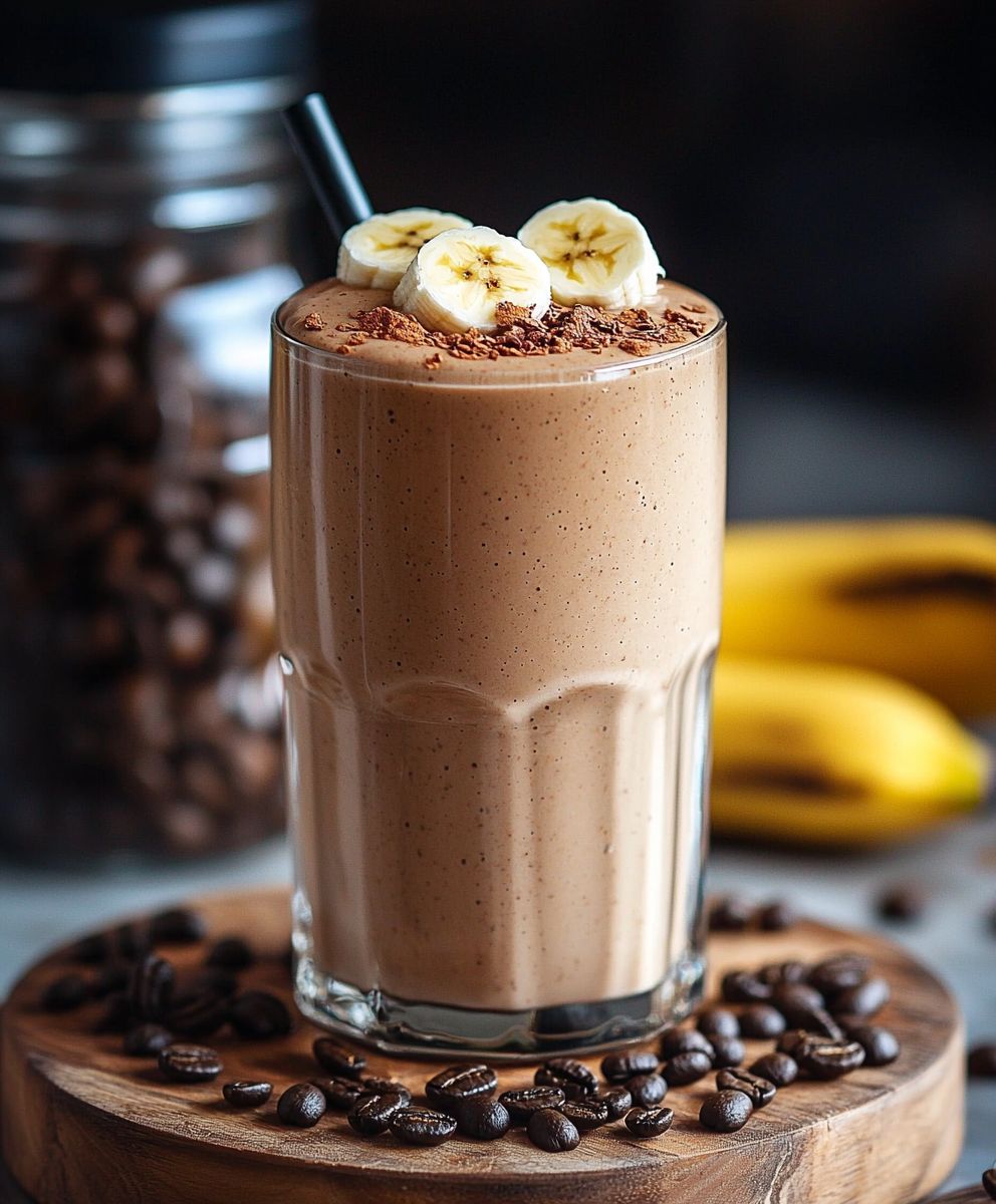 Smoothie banane café protéiné
