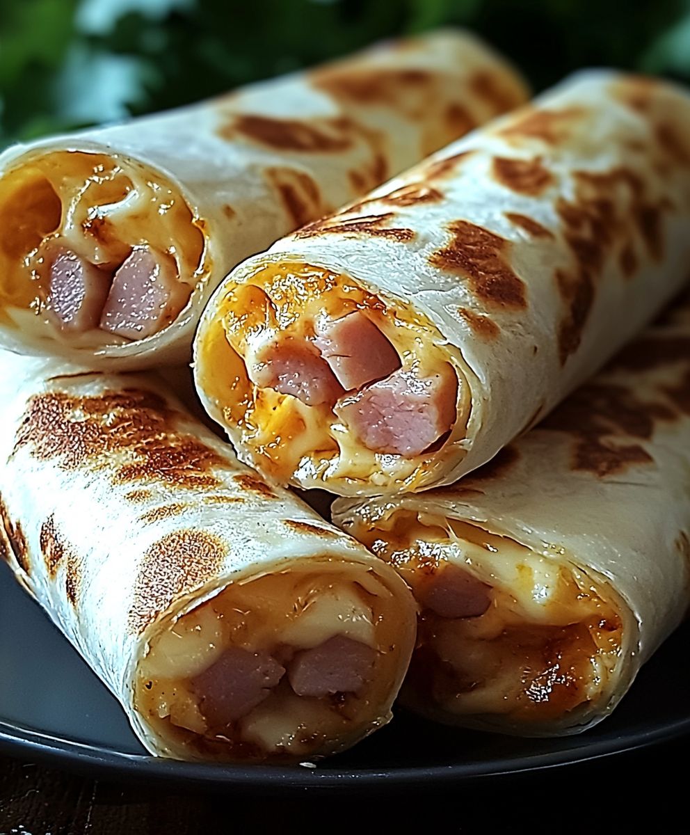 Wraps gratinés jambon fromage