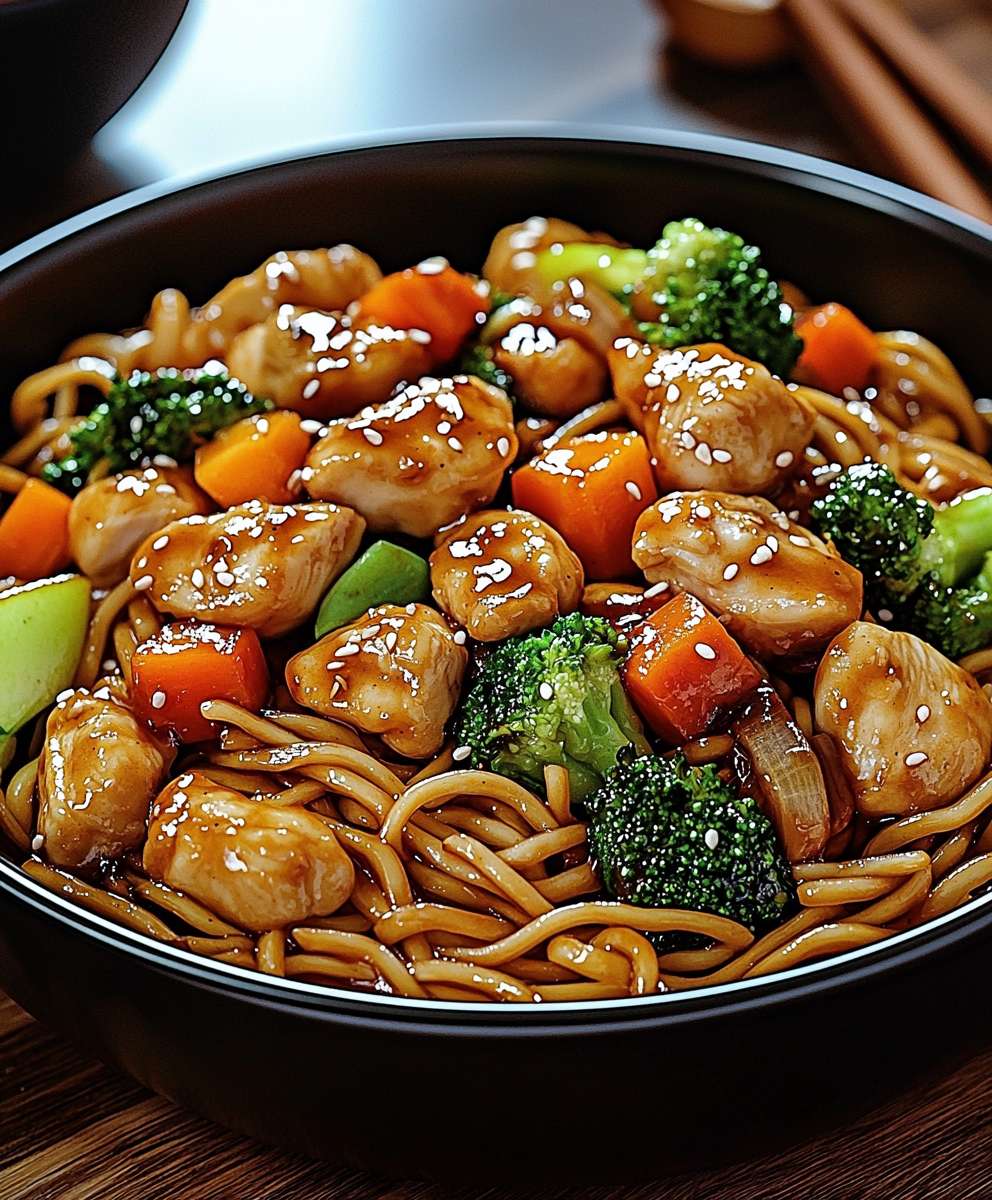 Lo Mein au poulet facile