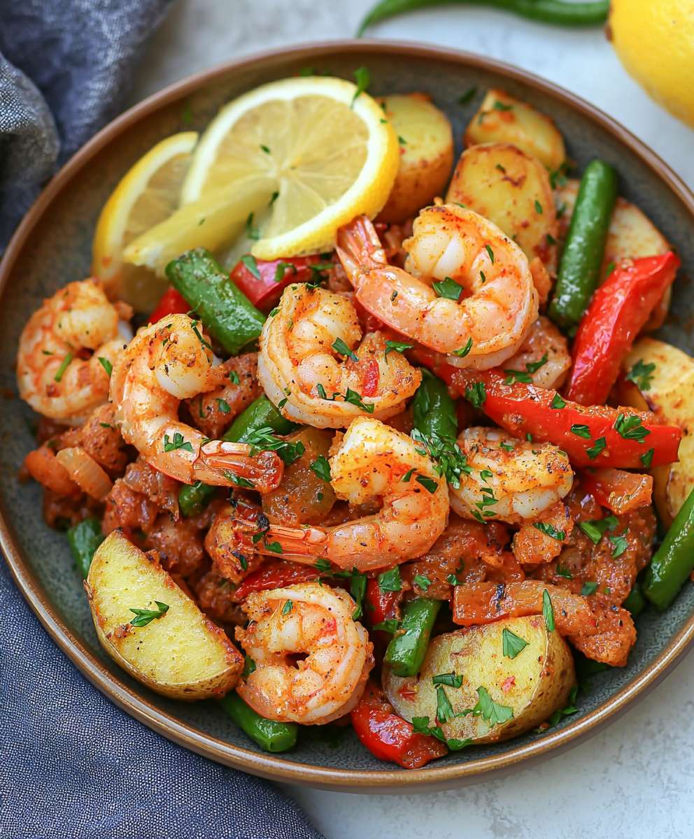 Crevettes cajun au citron