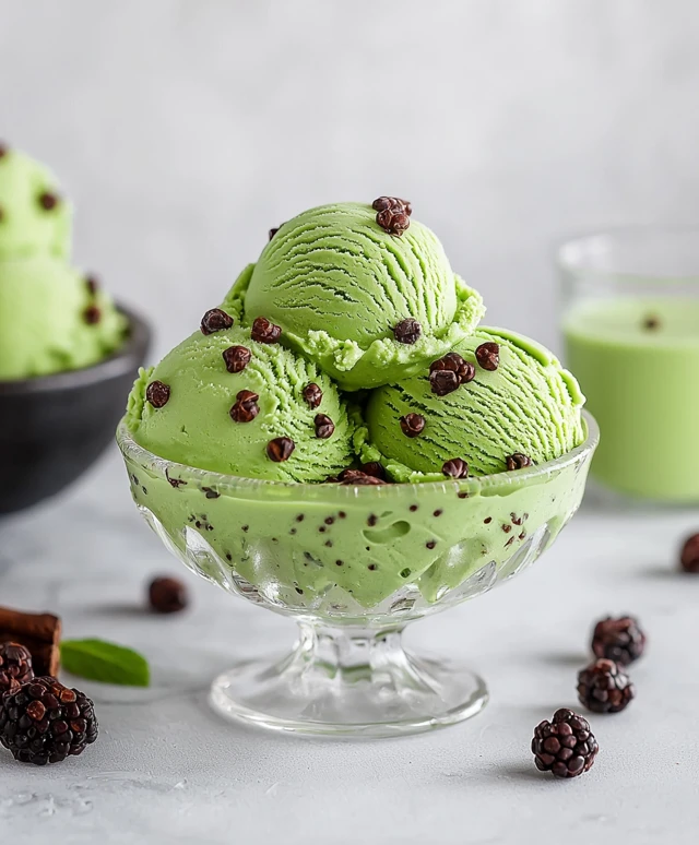 Glace végétalienne matcha