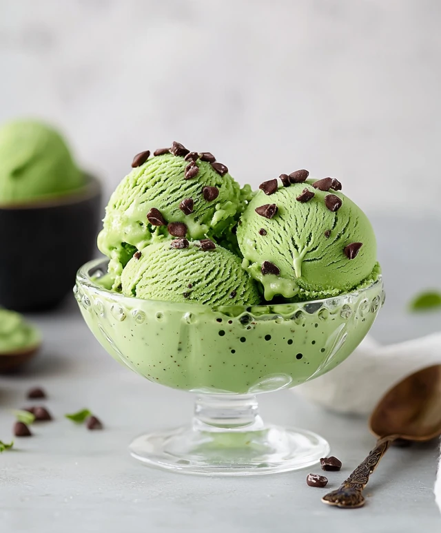 Glace végétalienne matcha