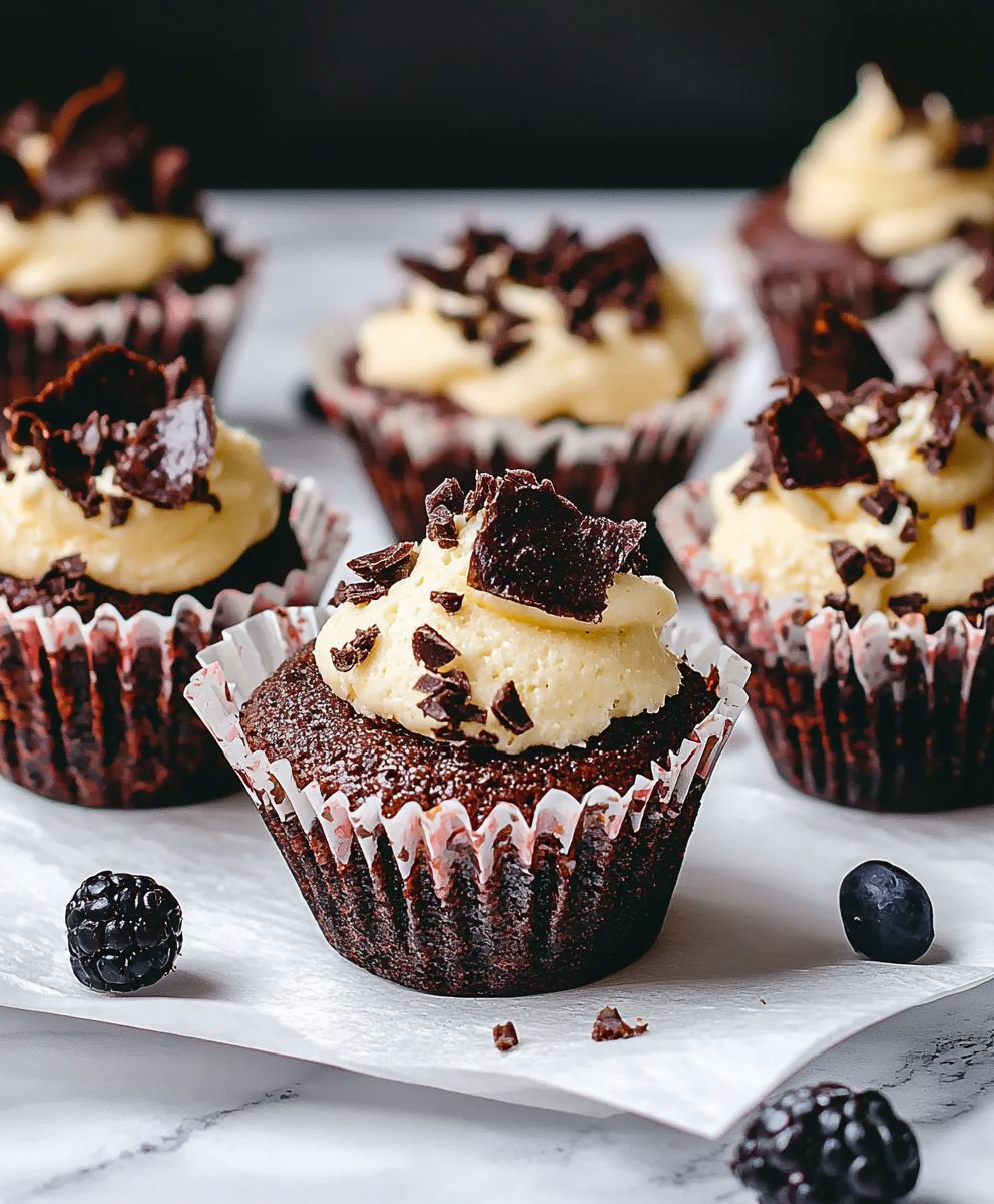 Cupcakes chocolat noir