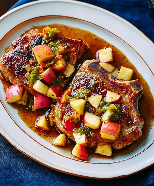 Côtelettes de porc piments verts