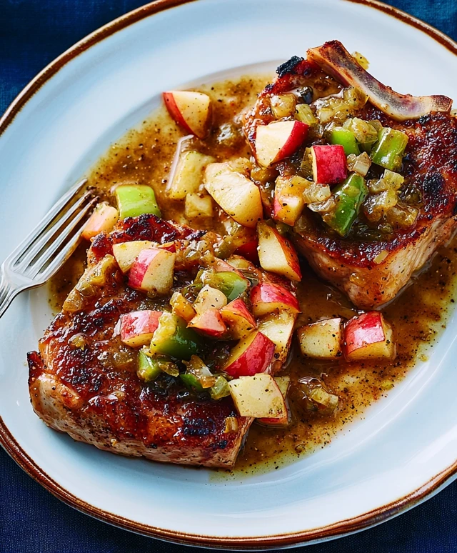 Côtelettes de porc piments verts