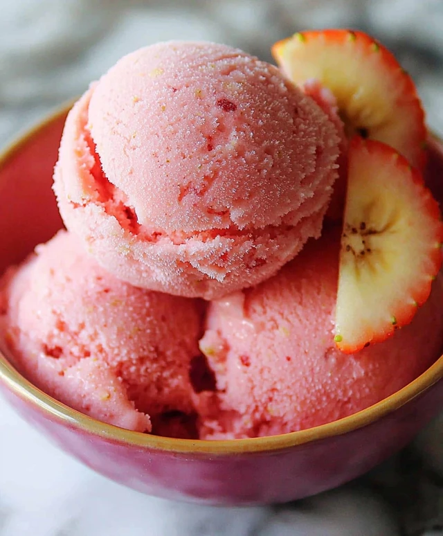 sorbet fraise banane