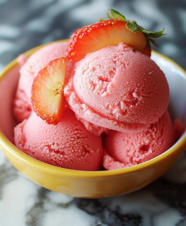 sorbet fraise banane